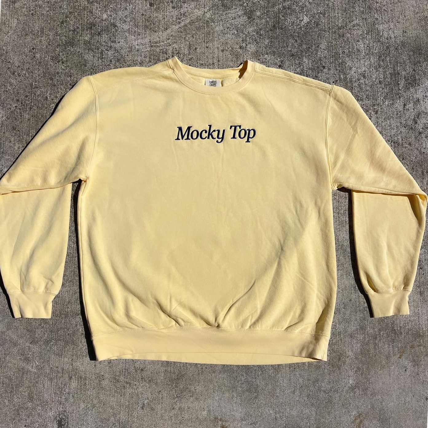 Embroidered Crewneck - Yellow